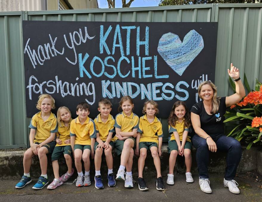 The Kindness Factory's Kath Koschel is on a mission to help our young people live a kinder life by introducing commitment to kindness at schools like Taren Point Primary School. Picture supplied 